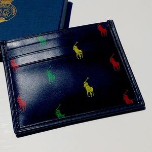 POLO All Over Pony Leather Card Case for Men